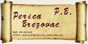 Perica Brezovac vizit kartica